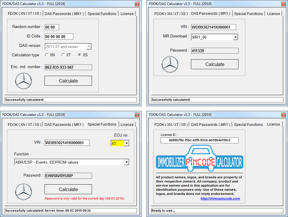 xentry das fdok xn xt xs mr mr1_90 mr1_96 special functions password calculator